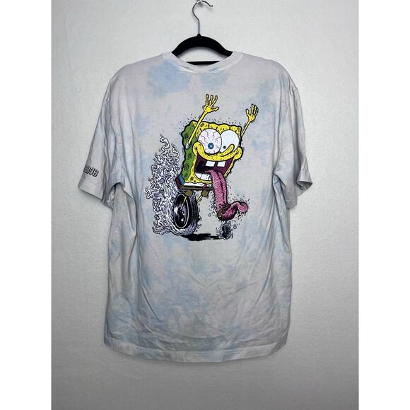 H&M SpongeBob T-Shirt Short Sleeve Relaxed Fit Size Medium Tie Dye - Picture 6 of 7